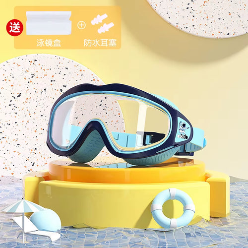 Load image into Gallery viewer, AquaChamp Kids Swim Set – Waterproof Anti-Fog Swimming Goggles &amp; Cap with Protective Case

