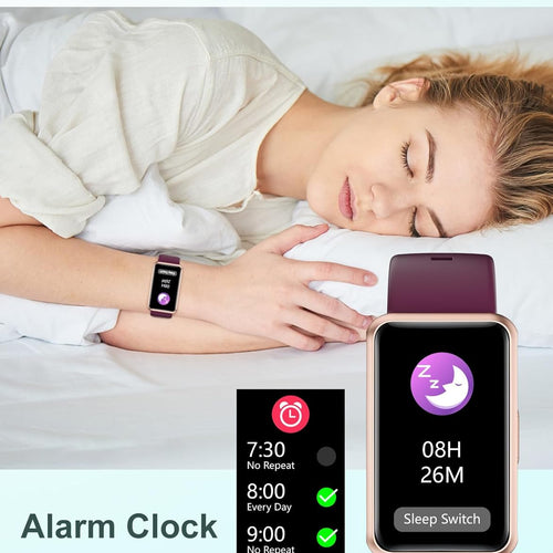 Load image into Gallery viewer, Fitness Tracker No Bluetooth No APP No Phone Needed, Fitness Watch for Men Women Parents IP68 Waterproof with Full Touch Screen Steps Calories Counter Sleep Tracker Alarm Clocks (Purple)
