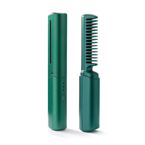 Load image into Gallery viewer, Portable Wireless Electric Hair Brushes Heating Straight Curly Negative Ion Hot Straightener Comb USB Charge Home Travel Women
