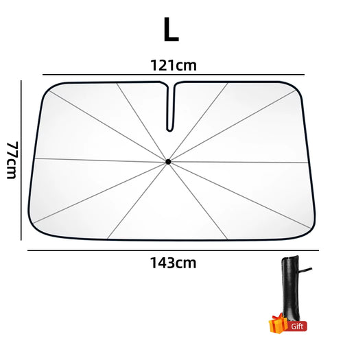 Load image into Gallery viewer, SunShield 360 – Rotatable Umbrella-Style Car Windshield Sunshade with UV &amp; Heat Protection
