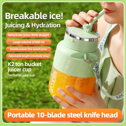 Load image into Gallery viewer, PowerJuice 800ml Electric Sports Cup – USB Rechargeable Juicer for Smoothies, Shakes, &amp; More
