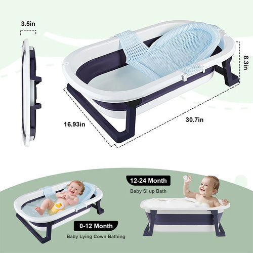 Load image into Gallery viewer, Newborn Collapsible Baby Bathtub Portable Travel Bathtub  Foldable Baby Bathtub Foldable Bath Basin Newborns For Baby 0-36 Month
