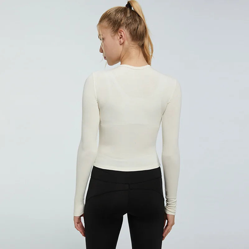 Women's Sports Wear For Fitness Running Jogging Seamless Long Sleeve Gym Woman Sport Shirt Yoga Top Female Workout Tops T-shirt