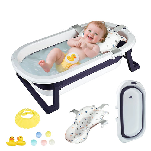 Load image into Gallery viewer, Newborn Collapsible Baby Bathtub Portable Travel Bathtub  Foldable Baby Bathtub Foldable Bath Basin Newborns For Baby 0-36 Month
