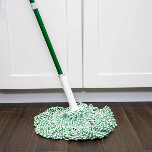 Load image into Gallery viewer, Heavy Duty Tornado Twist Mop Cotton Blend Head Easy Change Grip Ratchet Wringing Efficient Surface Cleaner Machine Washable
