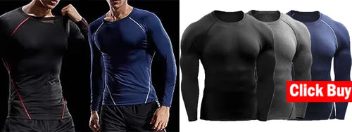 Load image into Gallery viewer, Men Running T shirt Quick Dry Bodybuilding Sport Shirt Long Sleeve Compression Top  Fitness Tight Rashgard Gym T-Shirt Men

