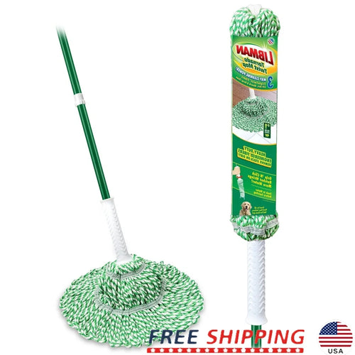 Load image into Gallery viewer, Heavy Duty Tornado Twist Mop Cotton Blend Head Easy Change Grip Ratchet Wringing Efficient Surface Cleaner Machine Washable
