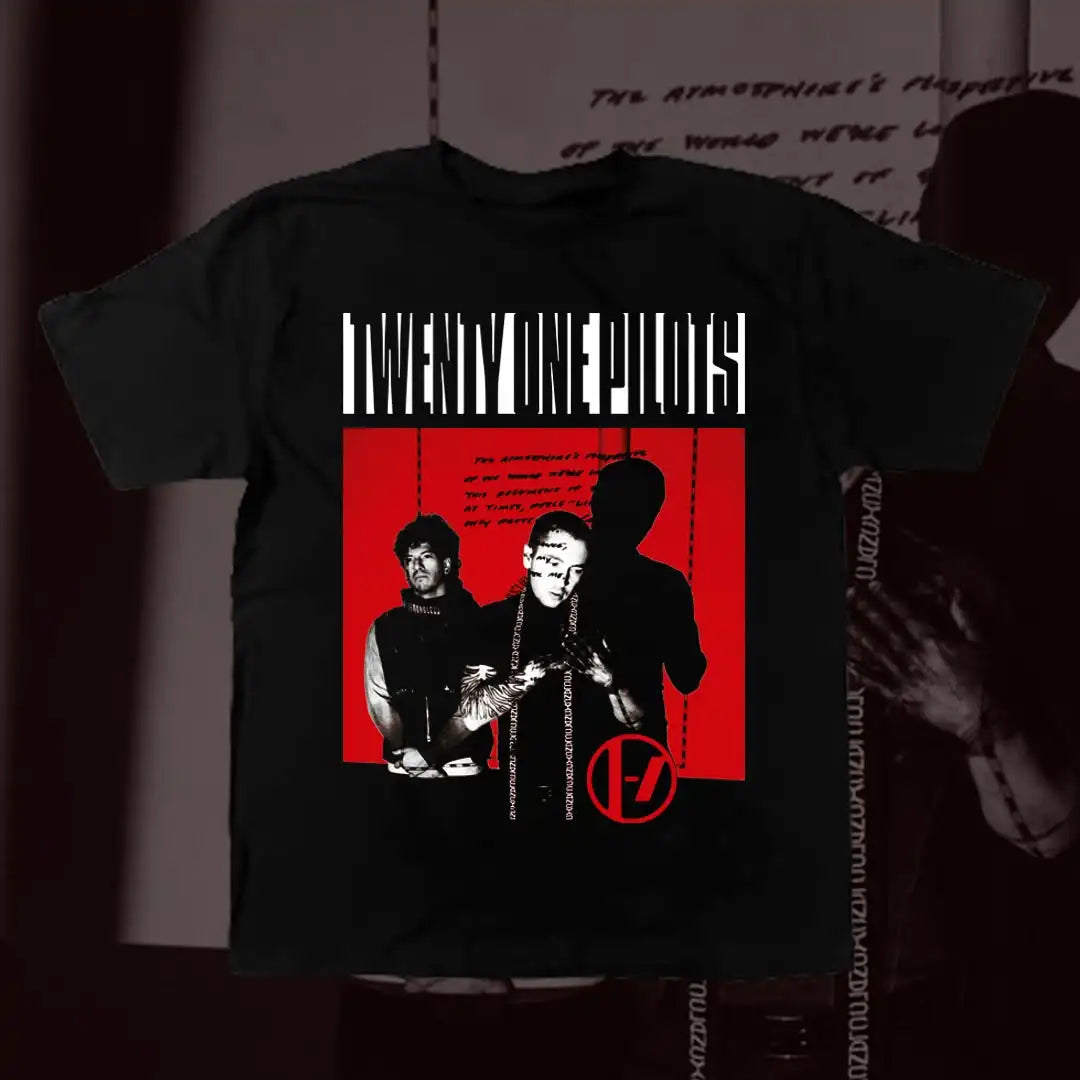 Twenty One Pilots Band Graphics Print Men's T-shirt Short Sleeve Oversized Y2k Top Hip Hop Punk Street Unisex Tee Men's Clothing