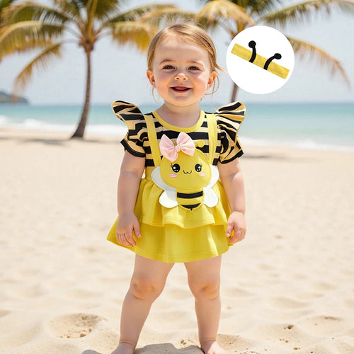 Load image into Gallery viewer, Baby Girl Summer Outfit Sleeveless Floral Print Ruffle Romper with Matching Headband and Sandals Set for Newborns
