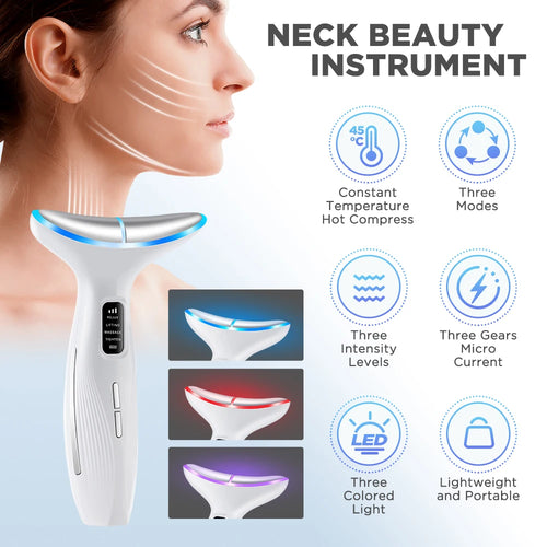 Load image into Gallery viewer, 3 Massage Modes Microcurrent Neck Beauty Device Face Lifting Firming Massage Neck Beauty Instrument Tighten Skin Care Tool
