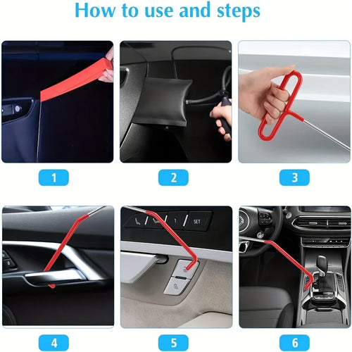 Load image into Gallery viewer, New Car Emergency Hook Tree Cleaning Hook Trailer Box Hook Heavy Duty Rolling Door Hooks 5th Wheel Pin Puller Tool Kit
