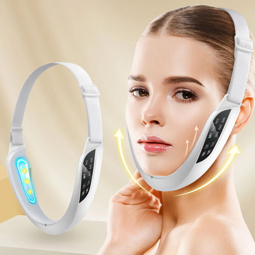 Load image into Gallery viewer, EMS Face Lifting Massager Anti Wrinkle Facial Massager V-Face Lift Device Face Slimming Remover Double Chin LED Photon Therapy
