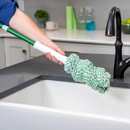 Load image into Gallery viewer, Heavy Duty Tornado Twist Mop Cotton Blend Head Easy Change Grip Ratchet Wringing Efficient Surface Cleaner Machine Washable
