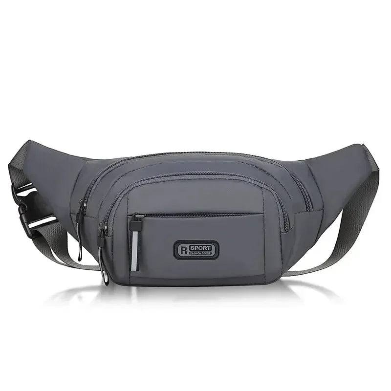 Men Canvas Fanny Waist Packs Unisex Fit Waistpack Mobile Sports Outdoor Running Anti Theft Ultra Thin Invisible Waist Bag