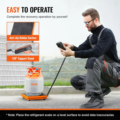 Load image into Gallery viewer, Refrigerant Scale 220 LBS HAVC Charging Recovery Freon Scale, with Wired Remote Control, 5g High Precision Electronic Digital
