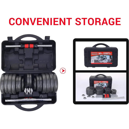 Load image into Gallery viewer, Adjustable Dumbbells and Barbell Set, Home Gym Weights, 22-105 Lbs, Anti-Slip Design
