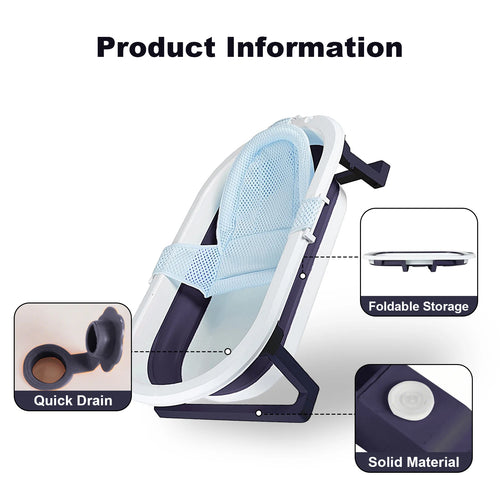 Load image into Gallery viewer, Newborn Collapsible Baby Bathtub Portable Travel Bathtub  Foldable Baby Bathtub Foldable Bath Basin Newborns For Baby 0-36 Month
