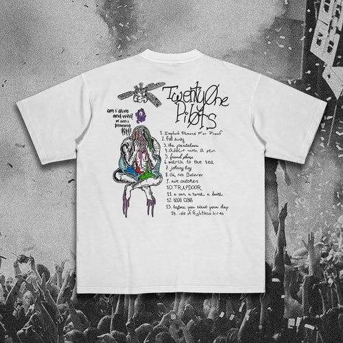 Load image into Gallery viewer, Twenty One Pilots Band Graphics Print Men&#39;s T-shirt Short Sleeve Oversized Y2k Top Hip Hop Punk Street Unisex Tee Men&#39;s Clothing
