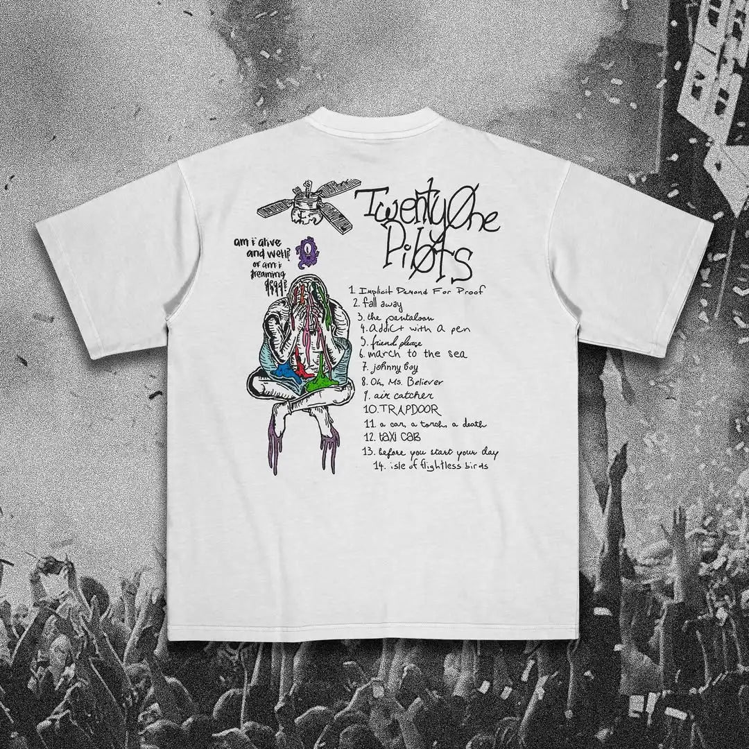 Twenty One Pilots Band Graphics Print Men's T-shirt Short Sleeve Oversized Y2k Top Hip Hop Punk Street Unisex Tee Men's Clothing