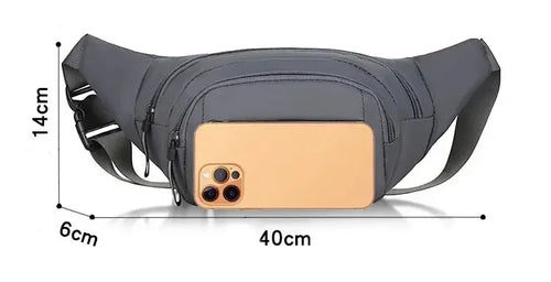 Load image into Gallery viewer, Men Canvas Fanny Waist Packs Unisex Fit Waistpack Mobile Sports Outdoor Running Anti Theft Ultra Thin Invisible Waist Bag
