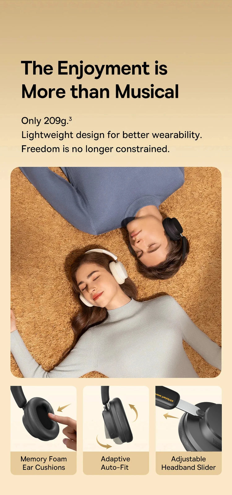 ANC Noise Cancelling Headphones Bluetooth 5.4 Earphone HIFI Stereo Headset 40mm Driver portable Over Ear Headphone 60H Time