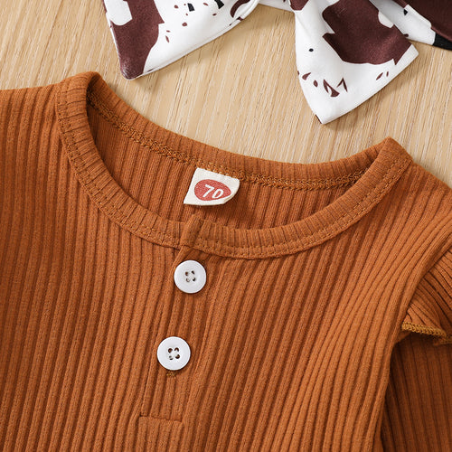 Load image into Gallery viewer, Toddler Girls Winter Outfit Long Sleeve Knit Sweater Floral Print Leggings Set for Baby Girls 0-24 Months
