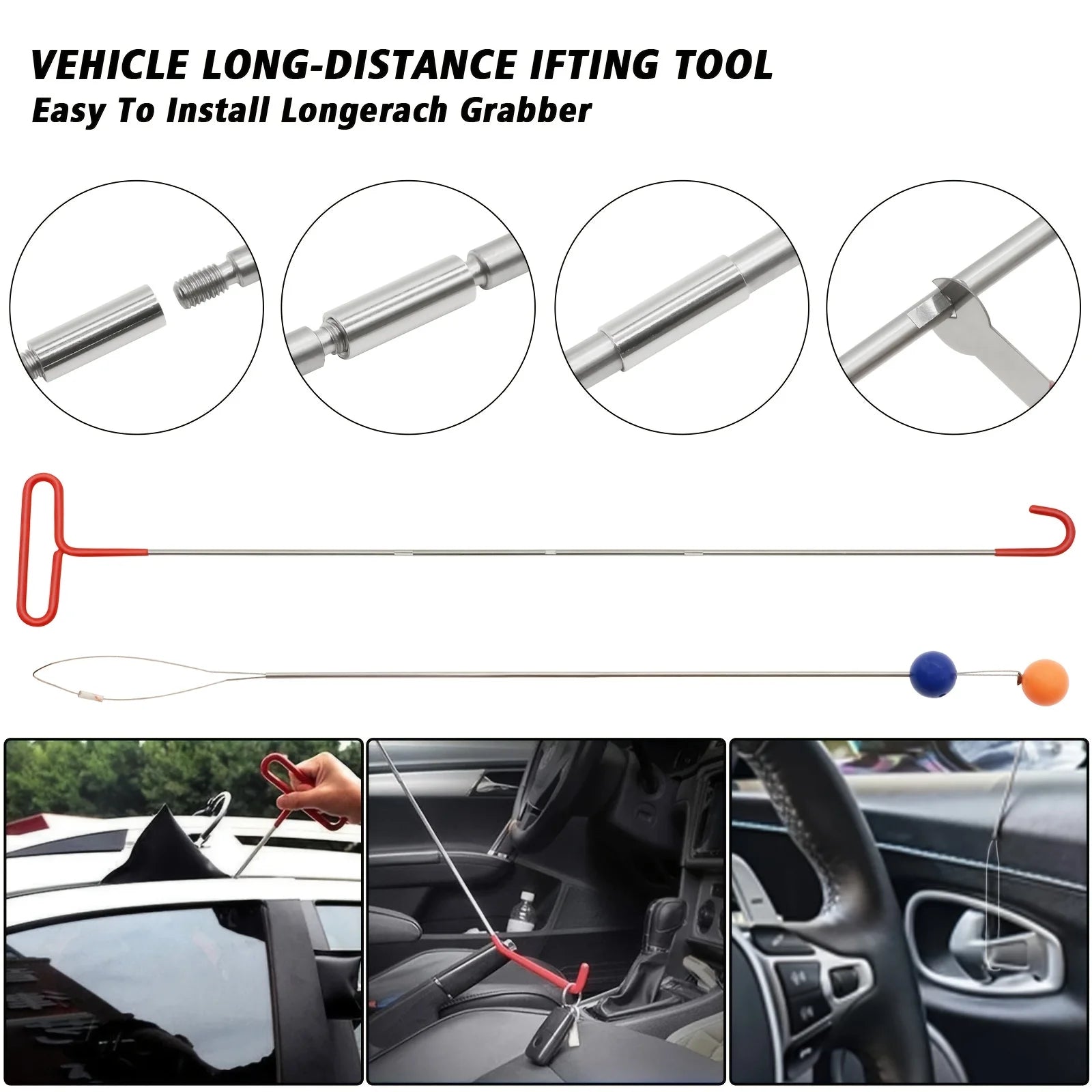 New Car Emergency Hook Tree Cleaning Hook Trailer Box Hook Heavy Duty Rolling Door Hooks 5th Wheel Pin Puller Tool Kit