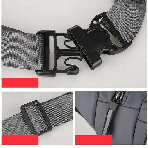 Load image into Gallery viewer, Men Canvas Fanny Waist Packs Unisex Fit Waistpack Mobile Sports Outdoor Running Anti Theft Ultra Thin Invisible Waist Bag
