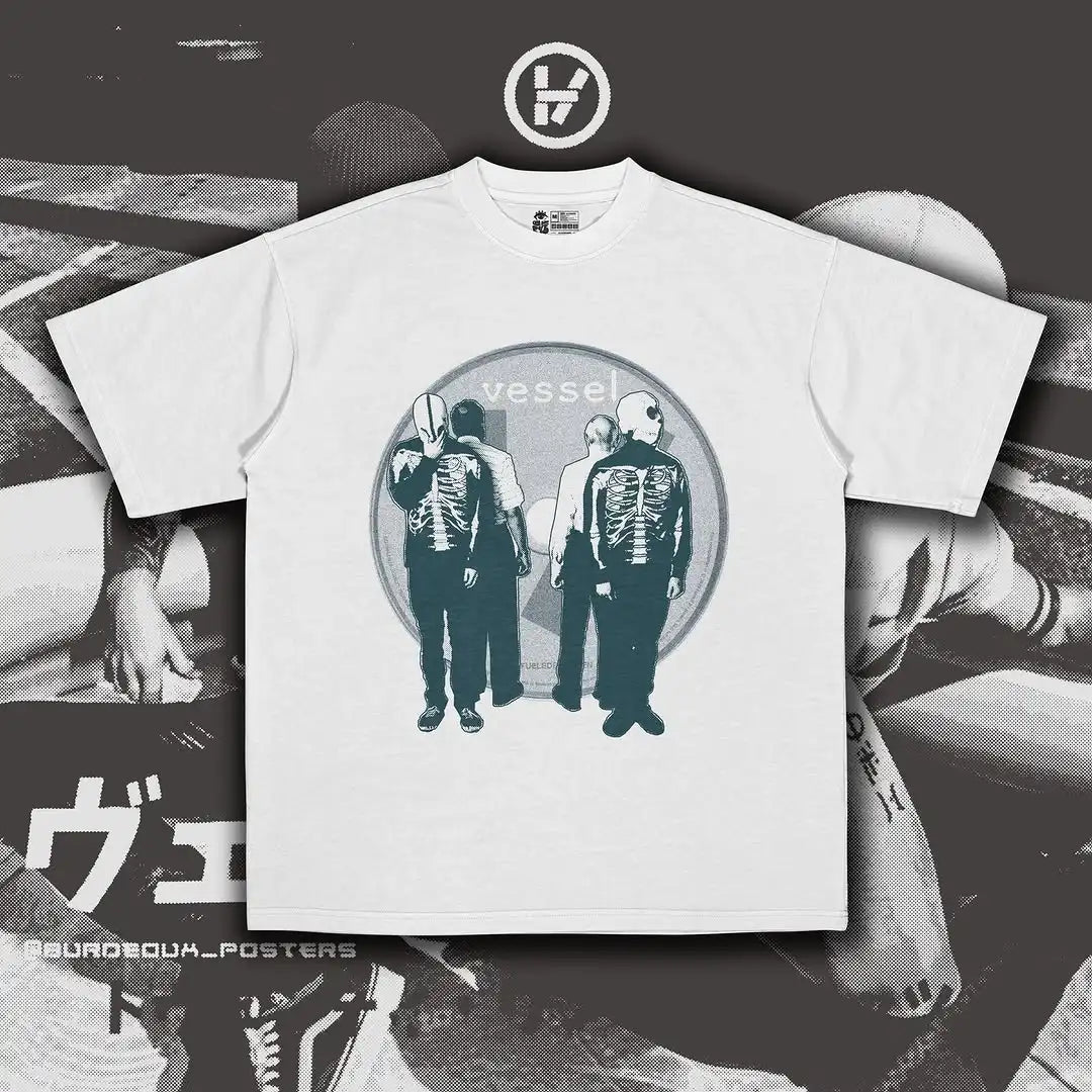 Twenty One Pilots Band Graphics Print Men's T-shirt Short Sleeve Oversized Y2k Top Hip Hop Punk Street Unisex Tee Men's Clothing