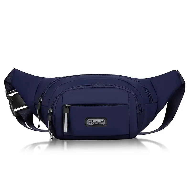 Men Canvas Fanny Waist Packs Unisex Fit Waistpack Mobile Sports Outdoor Running Anti Theft Ultra Thin Invisible Waist Bag