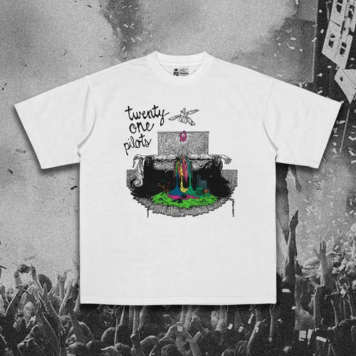 Load image into Gallery viewer, Twenty One Pilots Band Graphics Print Men&#39;s T-shirt Short Sleeve Oversized Y2k Top Hip Hop Punk Street Unisex Tee Men&#39;s Clothing
