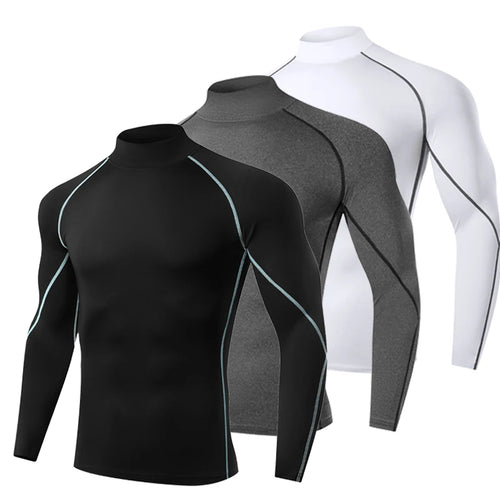 Load image into Gallery viewer, Men Running T shirt Quick Dry Bodybuilding Sport Shirt Long Sleeve Compression Top  Fitness Tight Rashgard Gym T-Shirt Men
