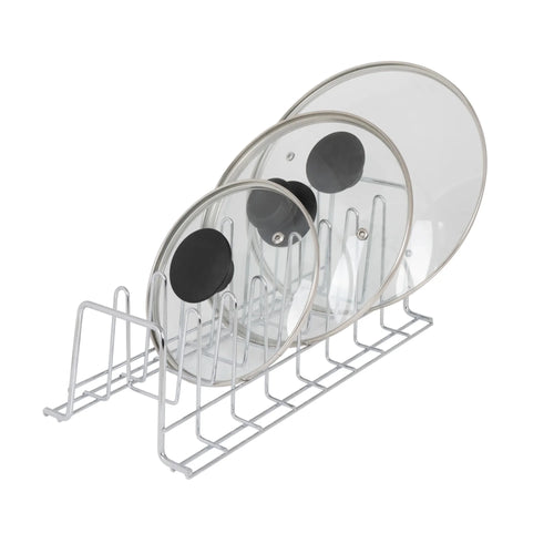 Load image into Gallery viewer, Lid Organizer in Chrome kitchen  kitchen organizer  dish drying rack
