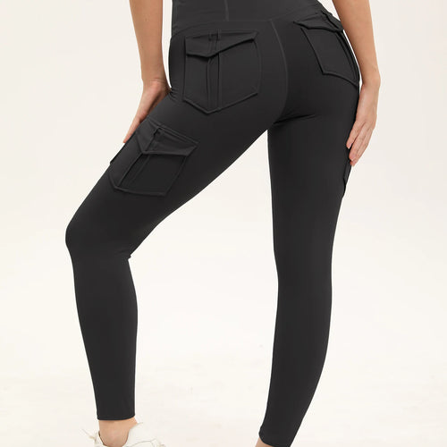 Load image into Gallery viewer, 3PCS Women&#39;s Solid Color Gym Leggings High Waisted Fitness Yoga Pants Practical Pocket Stretch Outdoors Sports Cargo Styles
