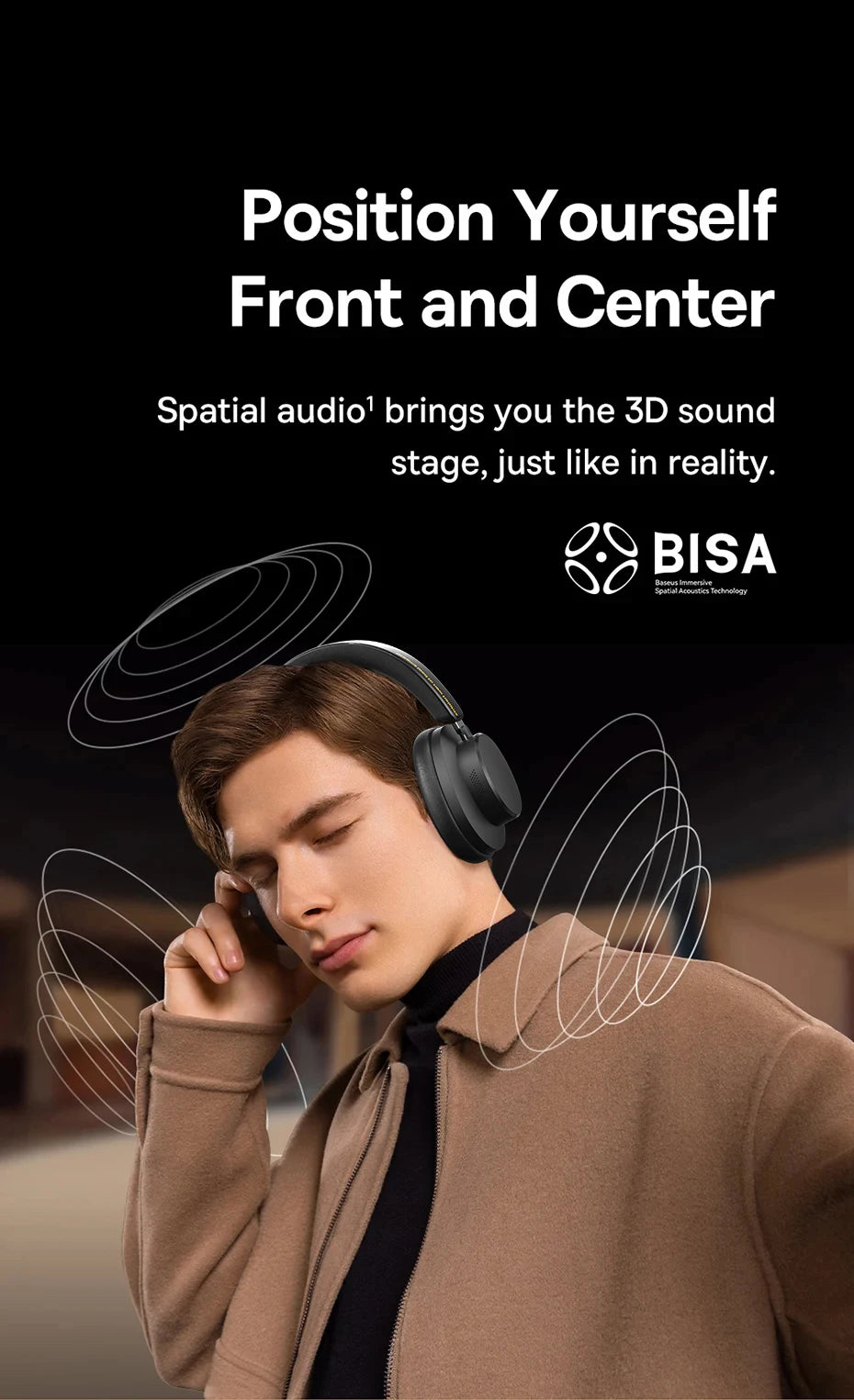 ANC Noise Cancelling Headphones Bluetooth 5.4 Earphone HIFI Stereo Headset 40mm Driver portable Over Ear Headphone 60H Time