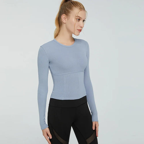 Load image into Gallery viewer, Women&#39;s Sports Wear For Fitness Running Jogging Seamless Long Sleeve Gym Woman Sport Shirt Yoga Top Female Workout Tops T-shirt
