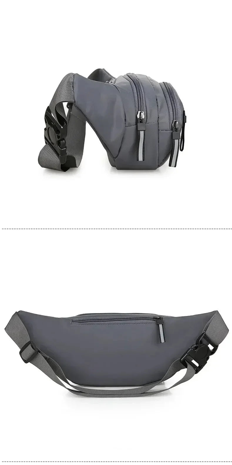 Men Canvas Fanny Waist Packs Unisex Fit Waistpack Mobile Sports Outdoor Running Anti Theft Ultra Thin Invisible Waist Bag