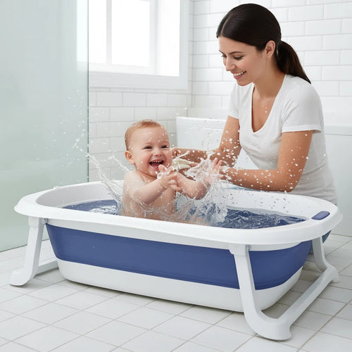 Load image into Gallery viewer, Newborn Collapsible Baby Bathtub Portable Travel Bathtub  Foldable Baby Bathtub Foldable Bath Basin Newborns For Baby 0-36 Month
