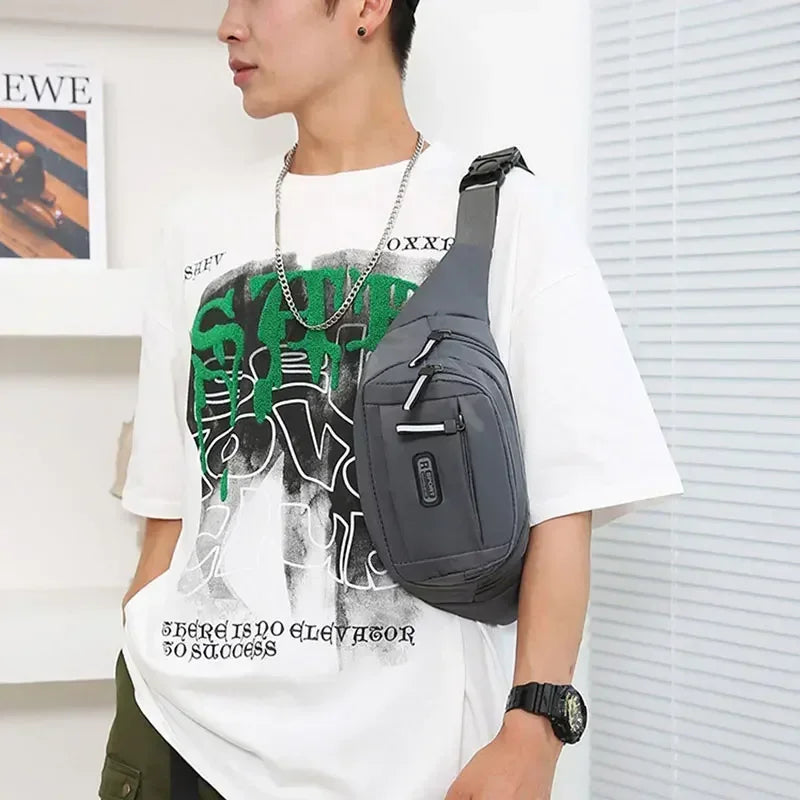 Men Canvas Fanny Waist Packs Unisex Fit Waistpack Mobile Sports Outdoor Running Anti Theft Ultra Thin Invisible Waist Bag