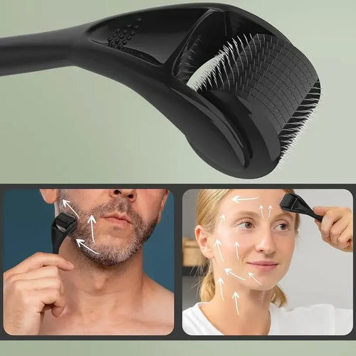 Load image into Gallery viewer, 540 Needles for Facial Body Hair Growth Derma Roller for Skin Beard 0.2mm 0.25mm 0.3mm Needle Micro Face Roll Tool
