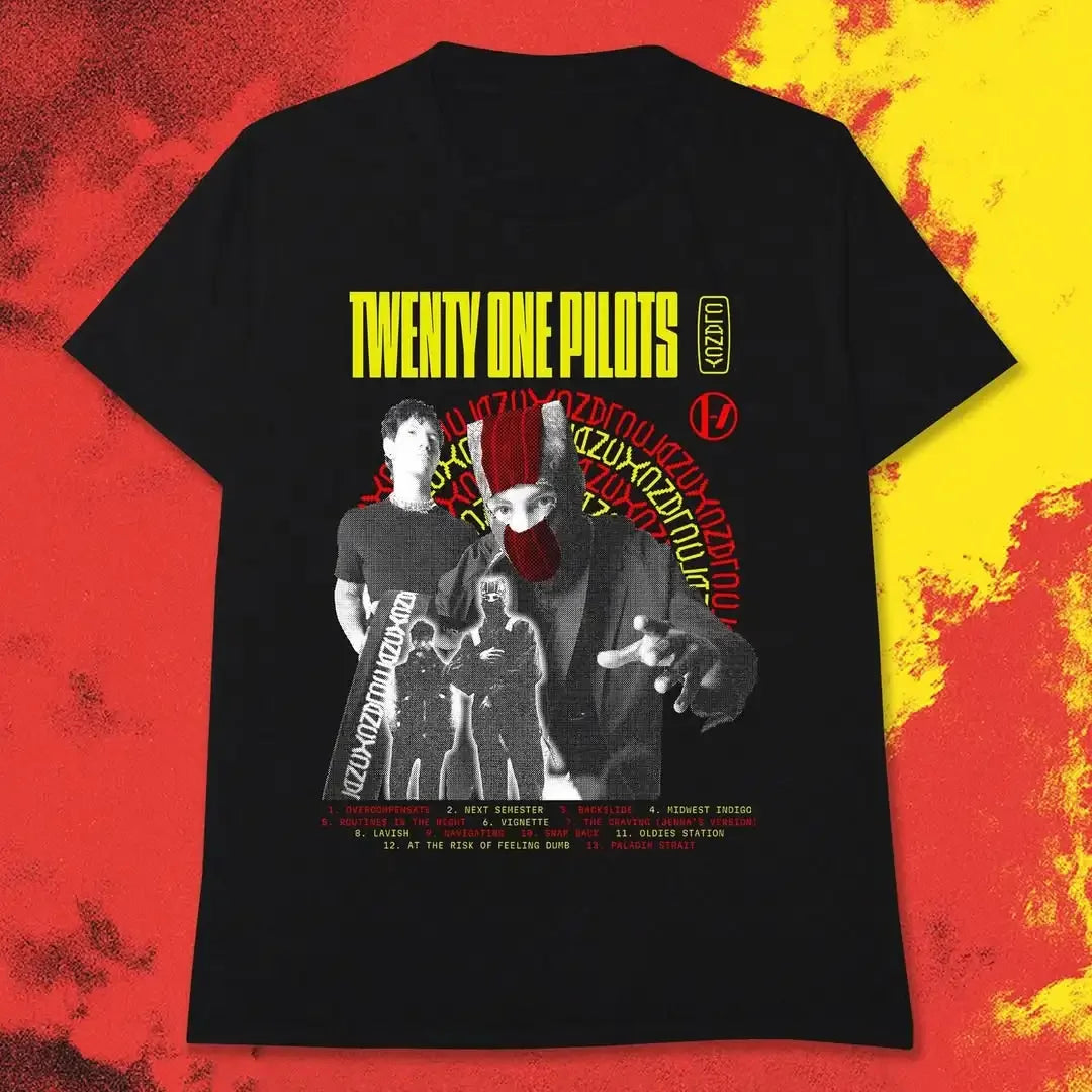 Twenty One Pilots Band Graphics Print Men's T-shirt Short Sleeve Oversized Y2k Top Hip Hop Punk Street Unisex Tee Men's Clothing