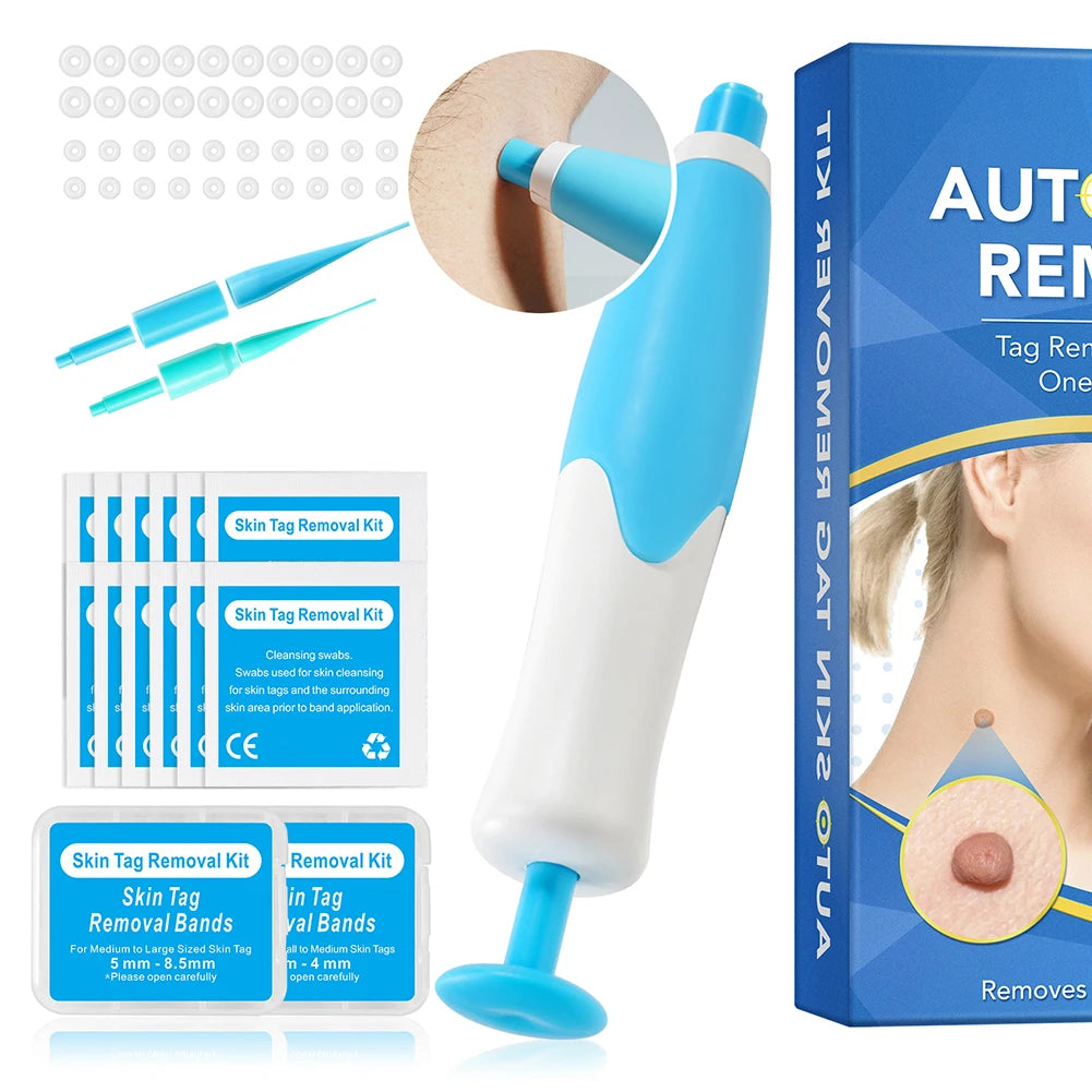 Rubber Rings Face Mole Removal Tool Kits Safety Painless Remove Skin Wart Kits Face Beauty Accessories for Neck Chin Back