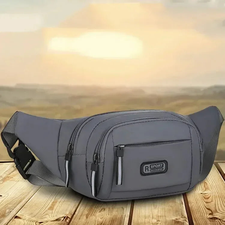 Men Canvas Fanny Waist Packs Unisex Fit Waistpack Mobile Sports Outdoor Running Anti Theft Ultra Thin Invisible Waist Bag