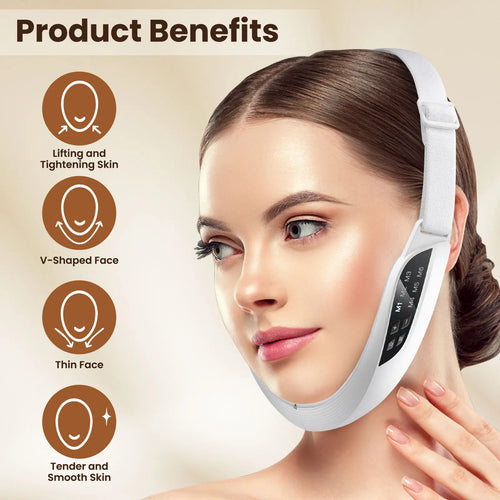 Load image into Gallery viewer, EMS Face Lifting Massager Anti Wrinkle Facial Massager V-Face Lift Device Face Slimming Remover Double Chin LED Photon Therapy

