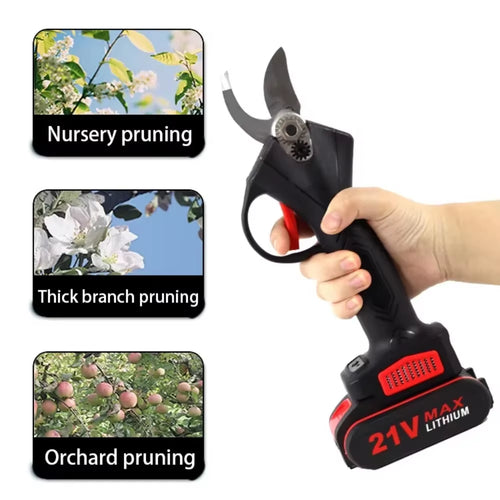 Load image into Gallery viewer, PowerPrune 21V Cordless Electric Pruner – Effortless Tree &amp; Bonsai Branch Cutting Tool
