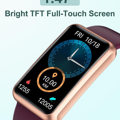 Load image into Gallery viewer, Fitness Tracker No Bluetooth No APP No Phone Needed, Fitness Watch for Men Women Parents IP68 Waterproof with Full Touch Screen Steps Calories Counter Sleep Tracker Alarm Clocks (Purple)
