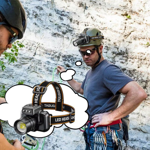 Load image into Gallery viewer, BeamLite™ Rechargeable LED Headlamp – High-Power Forehead Torch for Outdoor Adventures
