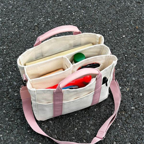 Load image into Gallery viewer, Large Capacity with Removable Bottom Canvas Tote Bag
