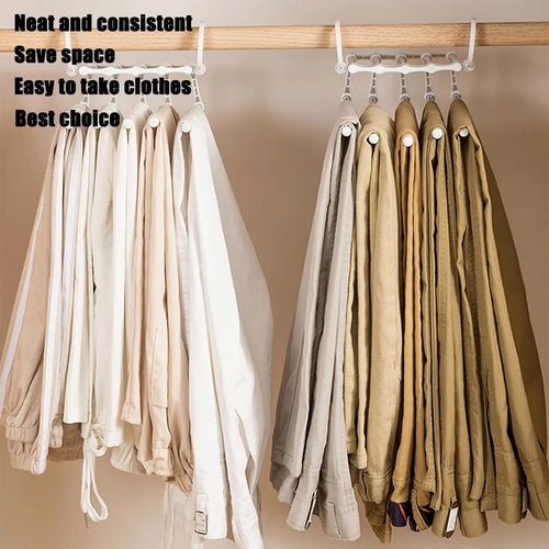 Load image into Gallery viewer, MaxiRack 5-in-1 Magic Trouser Rack – Stainless Steel Folding Pant &amp; Tie Organizer for Closet &amp; Wardrobe Storage
