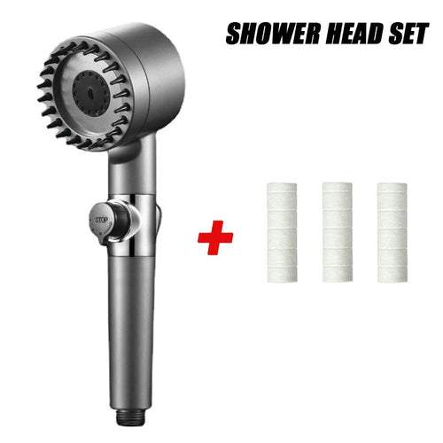 Load image into Gallery viewer, High-Pressure Shower Head 3-Mode Adjustable Spray with Massage Brush Filter Rain Shower Faucet Bathroom Accessories

